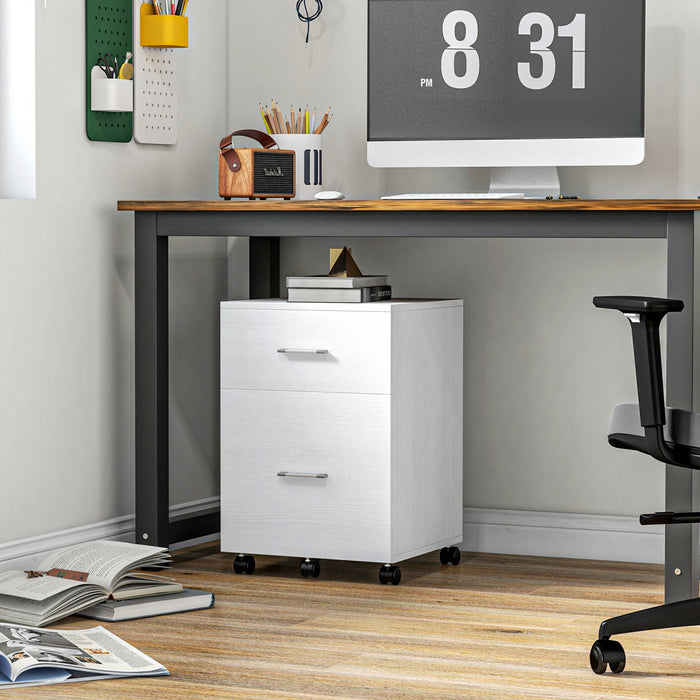 Vinsetto Classeur Pour Dossiers Lettre Ou A4 Avec Roulettes 2 Tiroirs