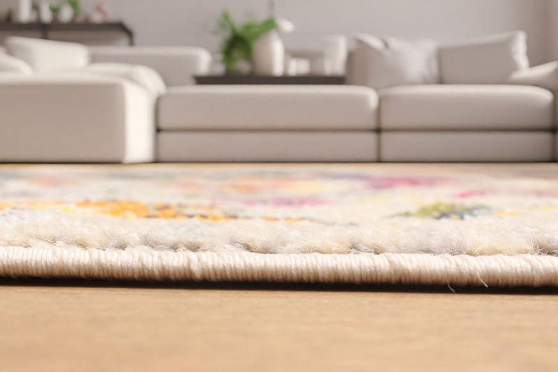 Tapis de Couloir Traditionnel Rosa 2'8\" x 8'2\" en Ivoire