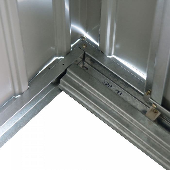 Outsunny Abri De Jardin 7' X 4' X 6' Abri De Jardin Exterieur Patio Maison De Stockage D'outils En Metal Avec Fondation Au Sol Et Portes Doubles Vert