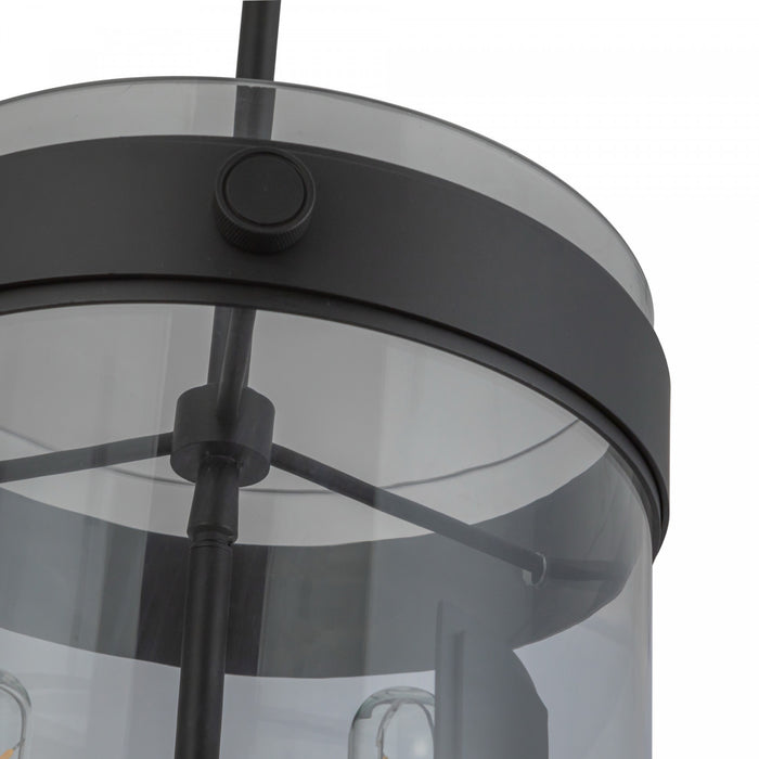 Suspension Dahlia A 3 lampes, Noire