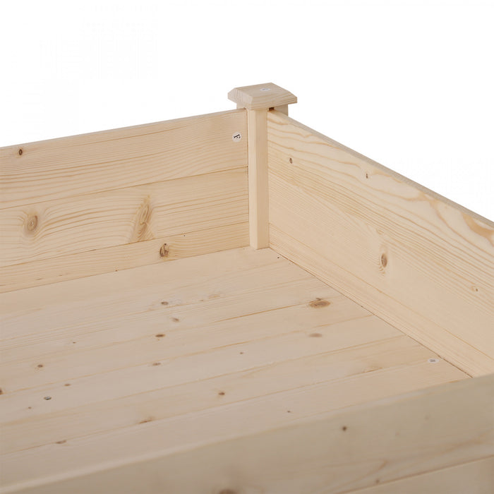 Outsunny Jardiniere Surelevee En Bois Avec Etagere De Rangement