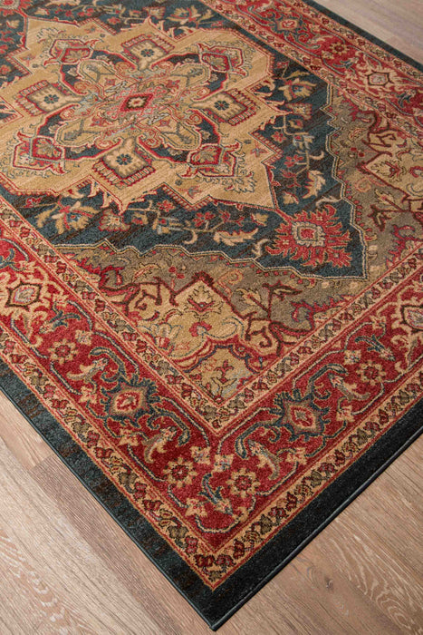 Tapis Traditionnel Lux 2'3\" x 7'6\" en Bleu