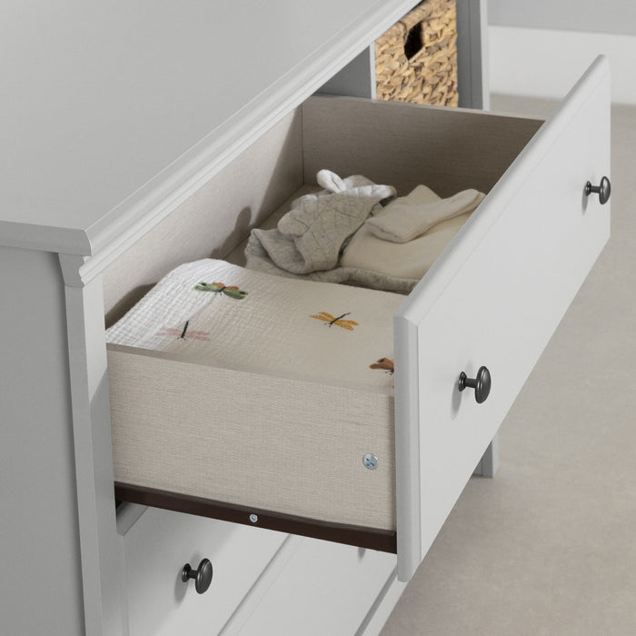 Cotton Candy Commode 3 Tiroirs Avec Paniers De Rangement - Gris Clair