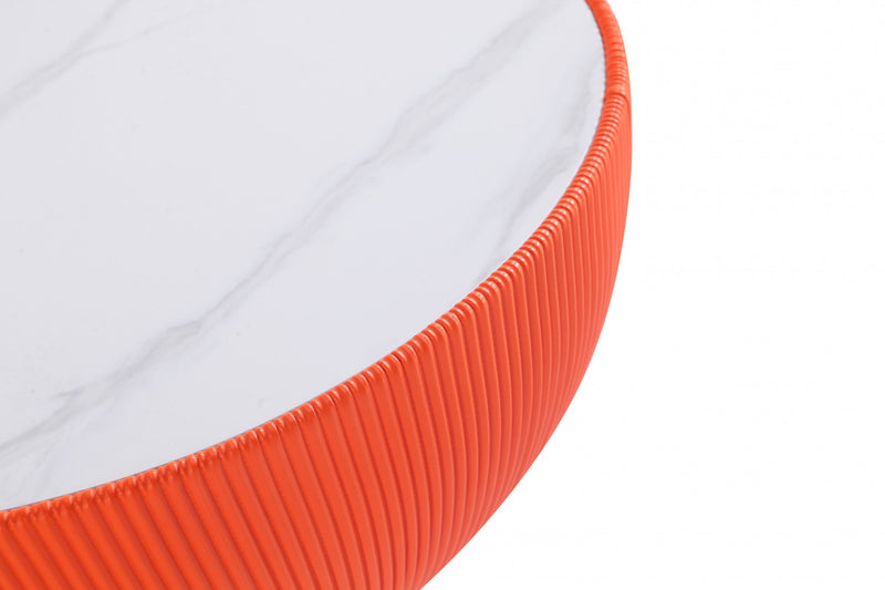 Ensemble de 2 tables Anderson Modern : table basse et table d’appoint, orange