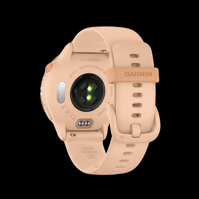 Montre intelligente Garmin Vivoactive 6 Pink Dawn - Suivi de style de vie, rapport matinal, suivi de meditation, sante des femmes, messagerie sur le poignet