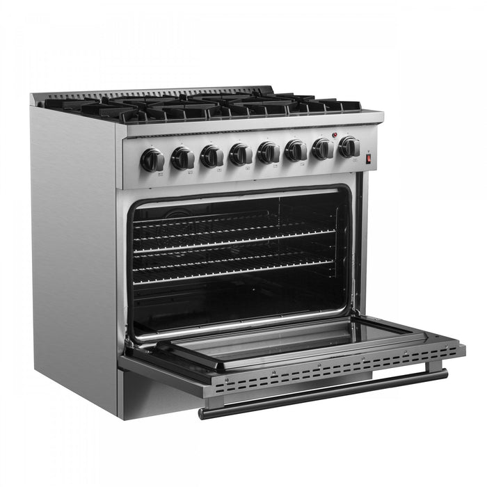 Cuisiniere a double combustible Marco 36 po, acier inoxydable, 5.36 pi³ - FFSGS6197-36
