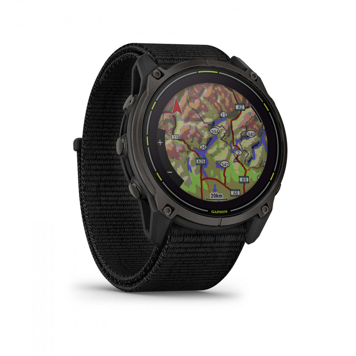 Garmin Enduro 3 Montre GPS Solaire – 51 mm Titane, Verre Saphir, Multi-bande Haute Performance, Autonomie 90 Jours