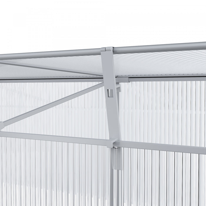 Mini Serre De Jardin Serre A Tomates 181l X 51l X 51h Cm 3 Pannneaux Toits Ouvrables Alu. Polycarbonate