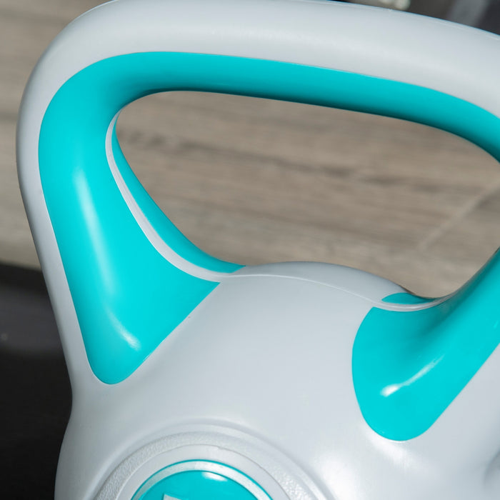 Soozier Kettlebell Souple 10 kg, Poids Rempli de Sable avec Poignee, Bleu Clair