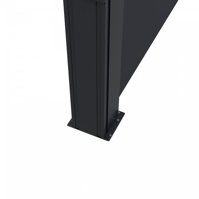 Outsunny Auvent Lateral Retractable 13'x5', Ecran De Confidentialite, Noir