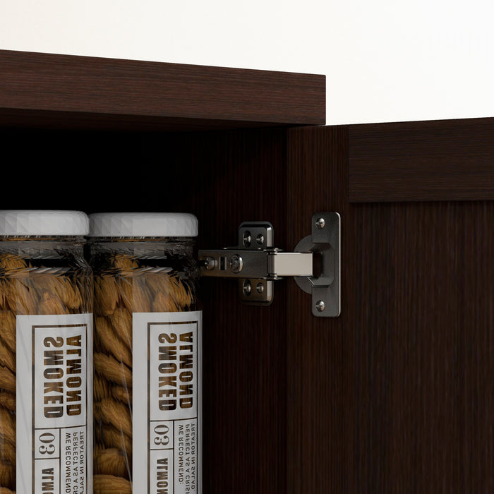 HOMCOM Armoire de rangement pour garde-manger avec portes et etageres