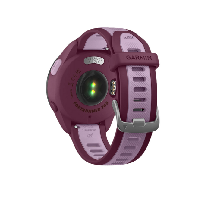 Garmin Forerunner® 165 Montre Gps Intelligente - Suivi De La Sante Avec Ecran Amoled - Baie/lilas