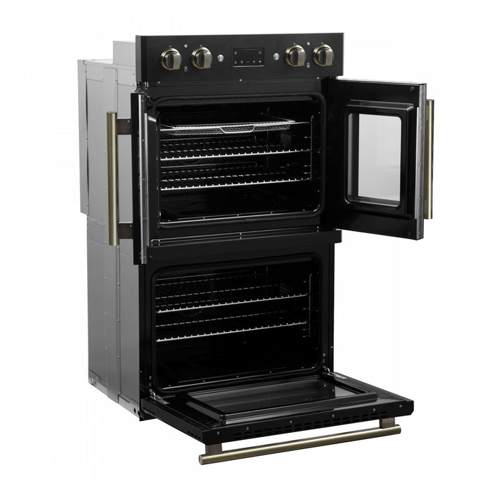 Four mural electrique double Asti 30 pouces, noir, 7,36 pi³ - FBOEL1340-30BLK