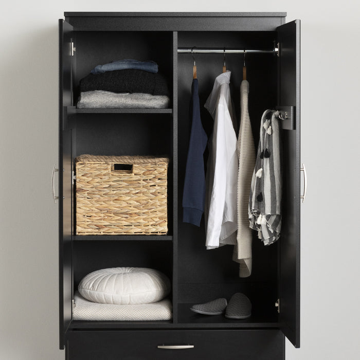 Acapella Armoire penderie Noir solide, de Meubles South Shore