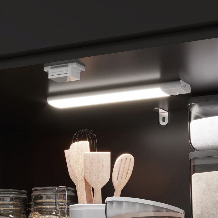 HOMCOM Armoire de cuisine avec etageres a epices et lumieres LED, noir