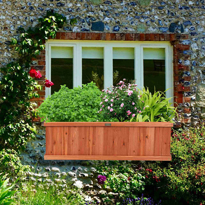 Jardiniere En Bois Massif, Pot De Fleurs Marron, Jardiniere De Fenetre, Jardiniere En Bois Avec Garde-corps, Jardiniere Rectangulaire Pour Balcon, Main Courante, Jardin, Bac Pour Legumes, Jardin En Pot, Bac Pour Massif A Fleurs Pour Interieur, Rebord De Fenetre (marron)