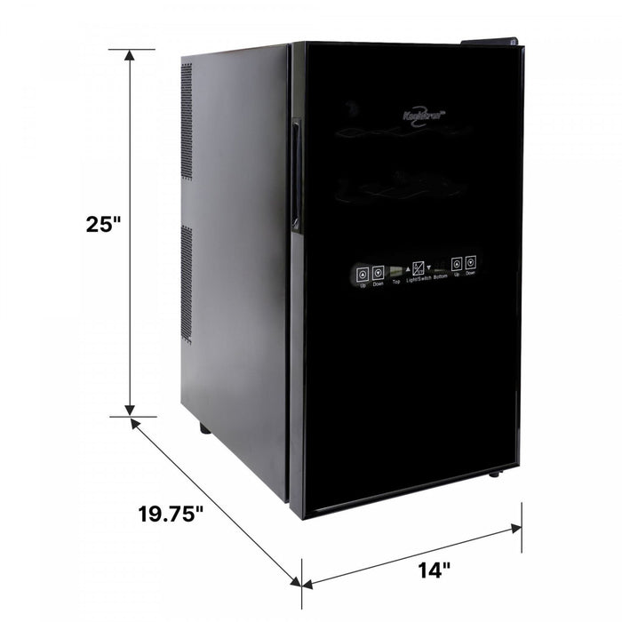 Refroidisseur à vin Koolatron à 2 zones pour 18 bouteilles