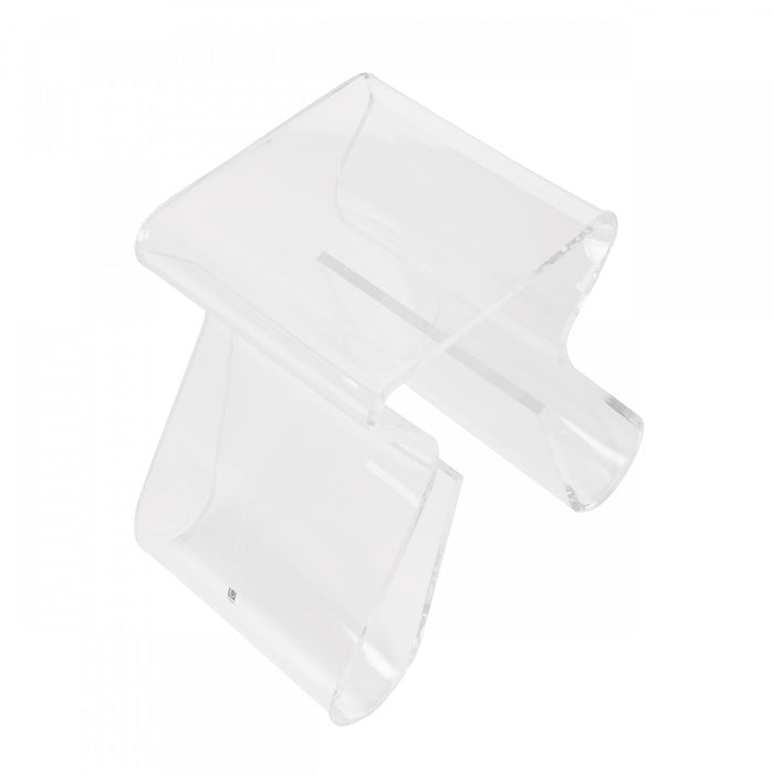 Table de bout moderne Magino de Umbra en acrylique avec support à magazines