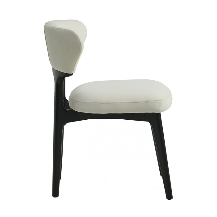 Susie Chaises De Salle A Manger En Bois, Lot De 2, Chaises Laterales Tapisees En Tissu Avec Pieds En Bois, Beige