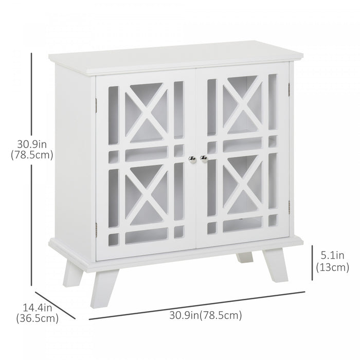 HOMCOM Buffet Moderne avec Portes Ajourees et Etagere, Armoire