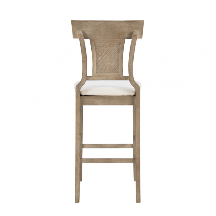 Tabouret bar Rylan en tissu - naturel
