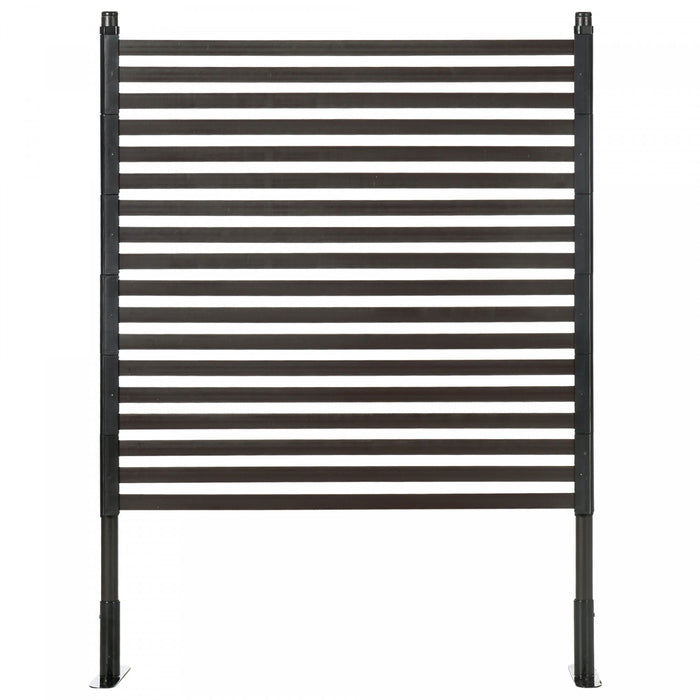Outsunny Cloture de jardin avec piquets de 4pi, cloture avec pieds, marron