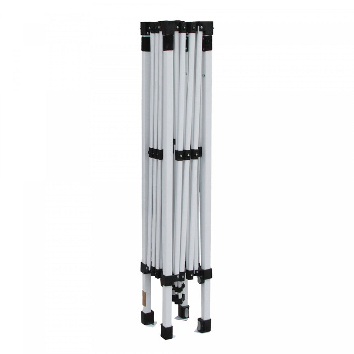 Outsunny 9.8' X 9.8' Chapiteau Pliable Avec Sac De Transport Et Roulettes, 4 Sacs De Poids Pour Les Jambes Et Hauteur Reglable Sur 3 Niveaux Pour L'exterieur, Le Jardin, Les Fetes De Patio, Blanc.
