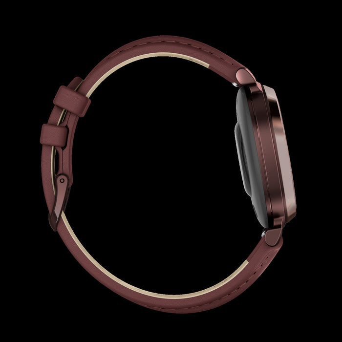 Garmin Lily™ 2 Montre Connectee - Suivi De La Sante Avec Lentille A Motif Elegant, Ecran Tactile - Bronze Fonce