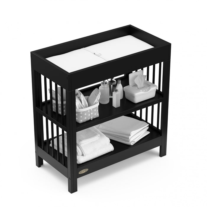 Graco Teddi Table a langer avec matelas a langer resistant a l’eau - Noir