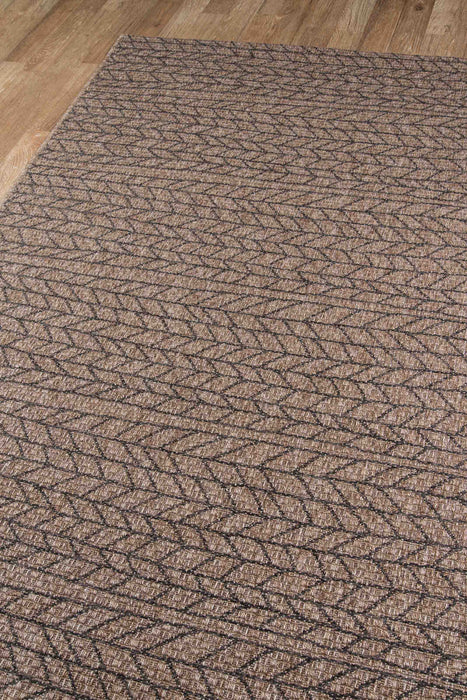 Tapis Contemporain Linden 6'7\" x 9'6\" en brun