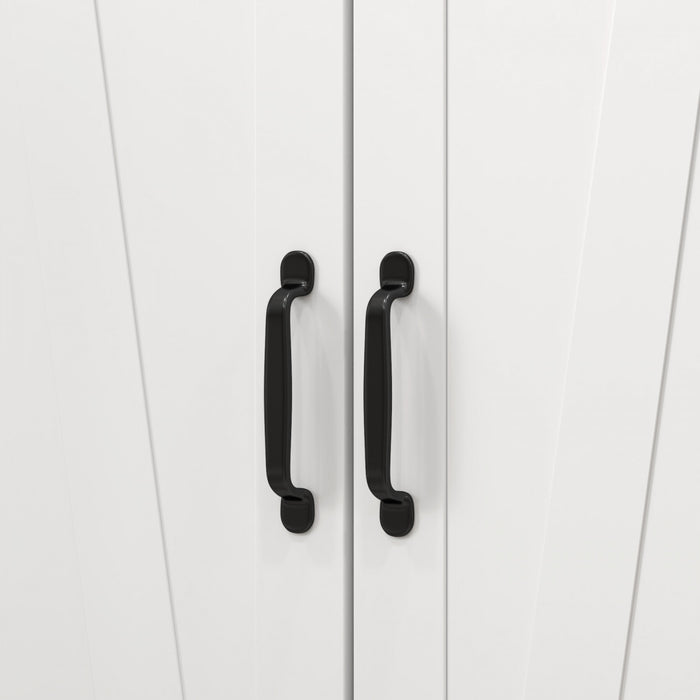 HOMCOM Armoire garde-manger de cuisine avec etageres reglables, blanc