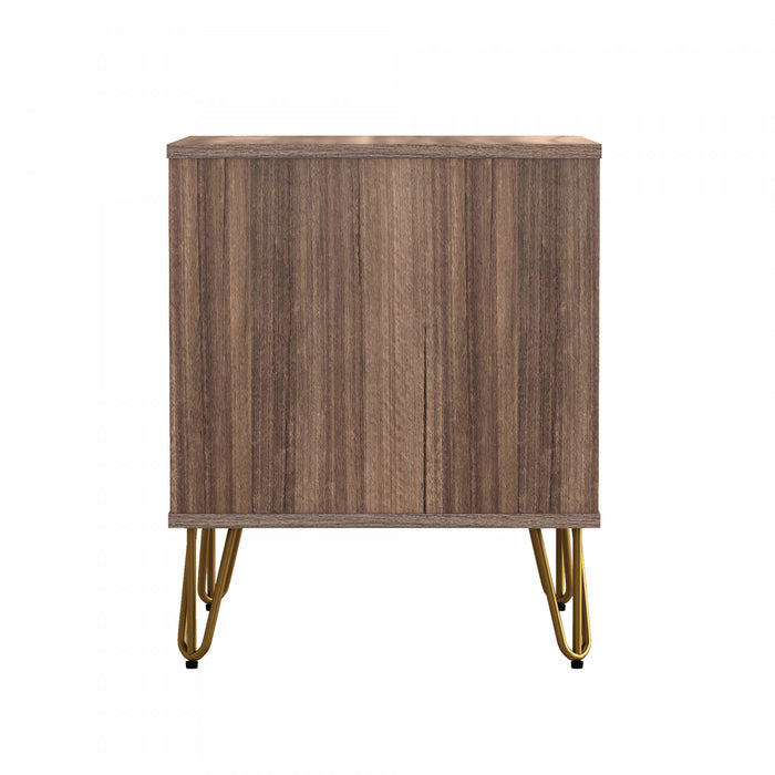 Table de nuit Avira mi-siecle moderne 20\" en brun (1 tiroir)