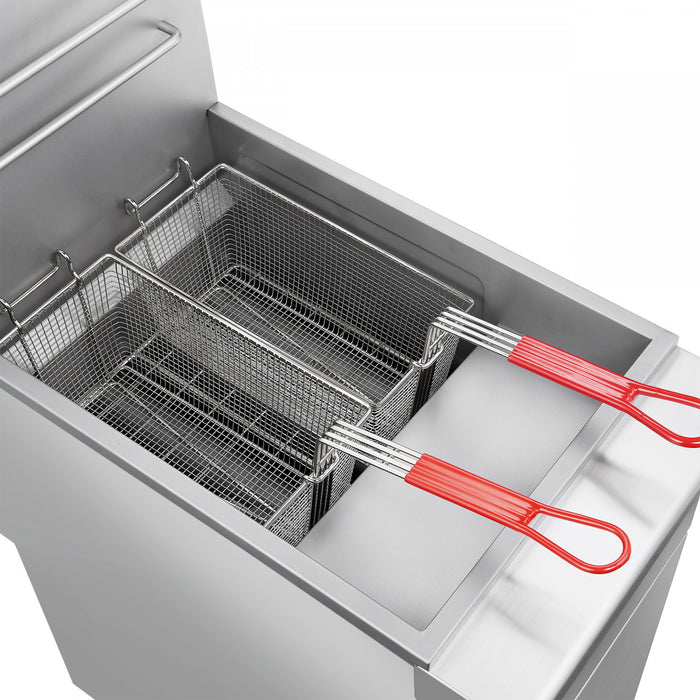 Friteuse a gaz propane Commerciale, 4 bruleurs (120 000 BTU), capacite d'huile de 50 lb – FCMGF0030