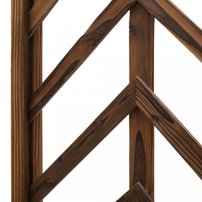 Outsunny 79\" Treillis De Jardin, Arbre En Bois Arque Avec Toit En Forme De Pergola