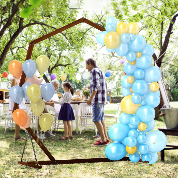 Outsunny Arche De Mariage De 7 Pieds, Arche En Bois Pour Ceremonie, Marron