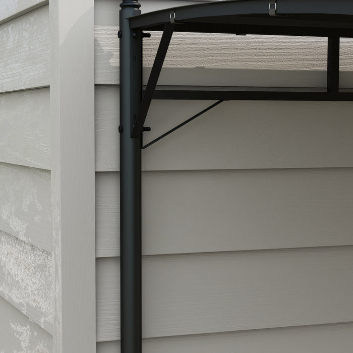 Outsunny Pergola Avec Auvent Uv30+, Pergola Gazebo En Acier, Gris Fonce