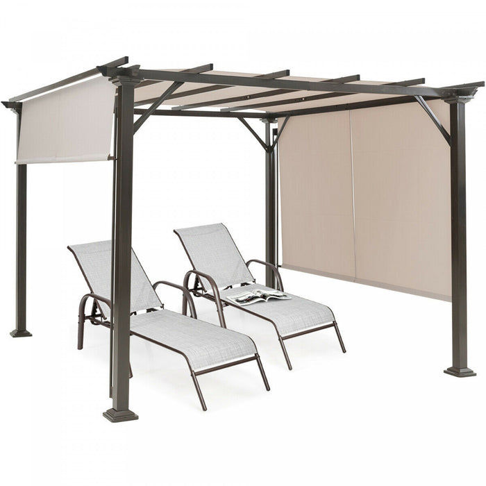 10’ X 10’ Pergola Kit Cadre En Metal Gazebo &canopy Cover Patio Furniture Shelter