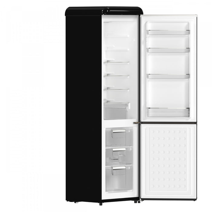 Refrigerateur Storico de 22 po style retro avec congelateur inferieur, noir, 9 pi³ - FFFFD1745-22BLK