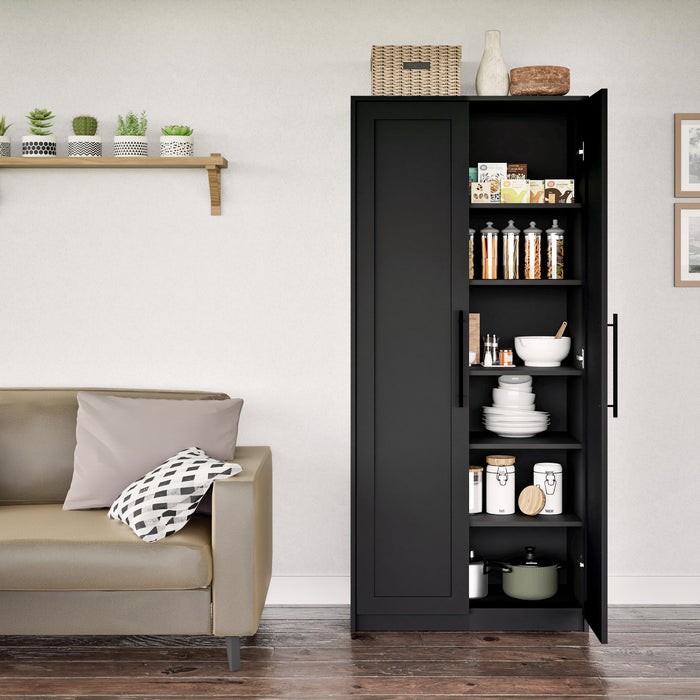 Armoire de rangement Elite Premium Home avec 5 tablettes - noire