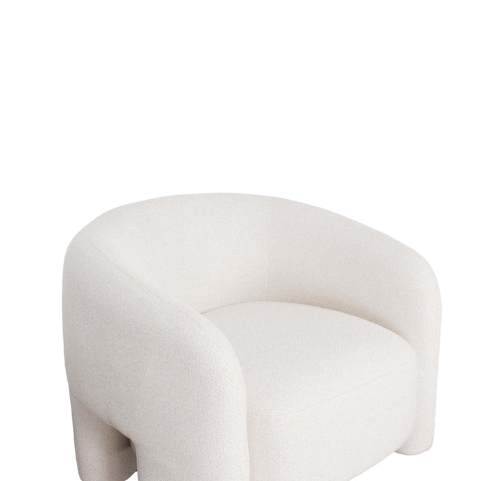 Ensemble de canape 3 pieces Sylvia Modern Glam en ivoire