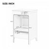 Puret 20 Inch Single Sink Bathroom Vanity with Door Shelf and Pull-Out Drawer, Black | Puret Meuble-Lavabo Simple 20 po avec Etagere de Porte et Tiroir Coulissant, Noir