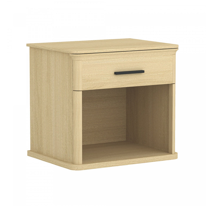 Table de nuit traditionnelle Clifford en chene naturel (1 tiroir)