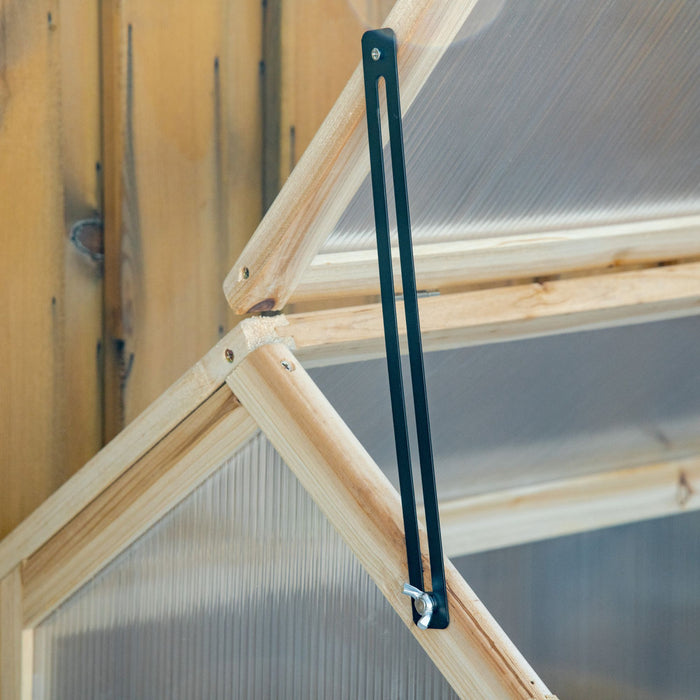 Outsunny en bois à cadre froid serre jardin portable surélevé avec dessus ouvrable pour l’intérieur, l’extérieur, les fleurs, les légumes, les plantes, 35,5 « x 20,5 » x 19,5 « , bois naturel
