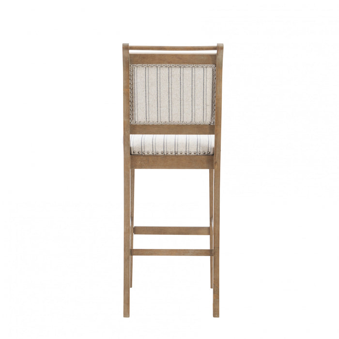 Tabouret bar Emmy en tissu - gris