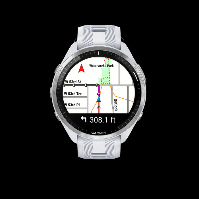 Garmin Forerunner® 965 Montre Gps Intelligente - Suivi De Fitness Avec Gps Multi-bande - Pierre Blanche
