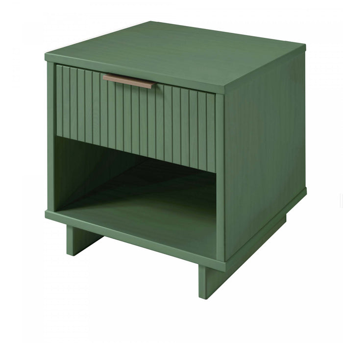 Table de nuit Granville Moderne 18\" en vert sauge (1 tiroir) - Lot de 2