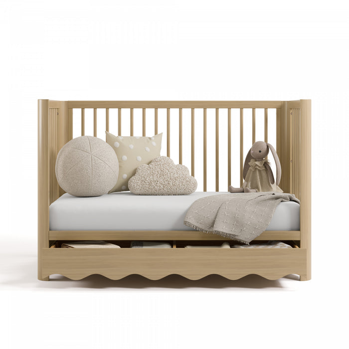 Storkcraft Casablanca Lit de bebe convertible 5-en-1 de luxe avec tiroir - Bois clair