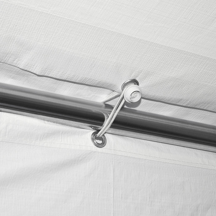 Outsunny 20' X 10' Tente De Fete Pavillon De Jardin Avec 6 Parois Laterales Amovibles Et Fenetres Pour L'evenement Exterieur, Blanc