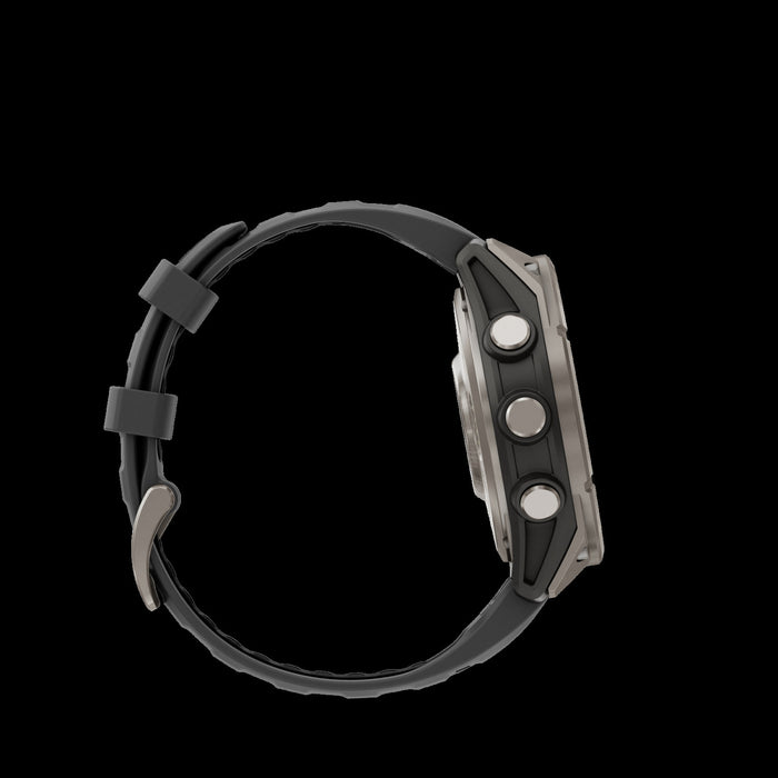 Montre connectee Garmin Fenix 8 Pro 47 mm en titane Pro - Vetements d'entrainement, appels vocaux, economie de course, plans Garmin Coach, chronometrage automatique, conception certifiee pour la plongee