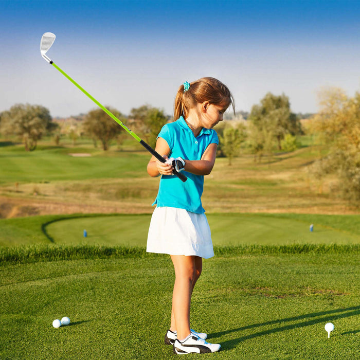 Ultimate Junior #7 Fer Pour Enfants Avec Arbre En Fibre De Verre Et Couverture De Tete Junior Practice Golf Club Green